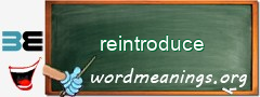 WordMeaning blackboard for reintroduce